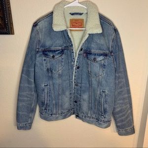 Levi's Denim Sherpa Jacket Size M